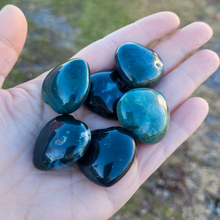 Load image into Gallery viewer, Small Moss Agate Carved Gemstone Heart - 30mm