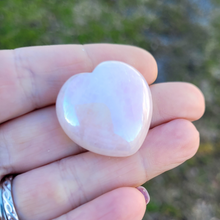 Load image into Gallery viewer, Small Aqua Aura Quartz Carved Crystal Heart - 30mm