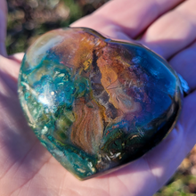 Load image into Gallery viewer, Ocean Jasper Gemstone Heart - 2.75 inch