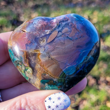 Load image into Gallery viewer, Ocean Jasper Gemstone Heart - 2.75 inch