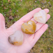 Load image into Gallery viewer, Golden healer quartz heart