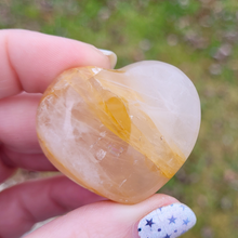 Load image into Gallery viewer, Golden healer quartz heart