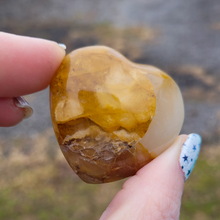 Load image into Gallery viewer, Carved golden healer quartz gemstone heart