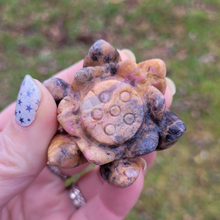 Load image into Gallery viewer, Carved Rhodonite Gemstone Lotus Flower