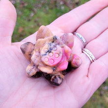 Load image into Gallery viewer, Carved Rhodonite Gemstone Lotus Flower