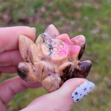 Load image into Gallery viewer, Carved Rhodonite Gemstone Lotus Flower