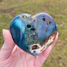 Load image into Gallery viewer, Carved Ocean Jasper Gemstone Heart