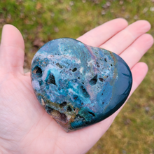 Load image into Gallery viewer, Carved Ocean Jasper Gemstone Heart