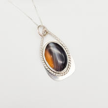 Load image into Gallery viewer, Sterling Silver and Banded Agate Pendant