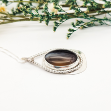Load image into Gallery viewer, Sterling Silver and Banded Agate Pendant