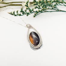 Load image into Gallery viewer, Sterling Silver and Banded Agate Pendant