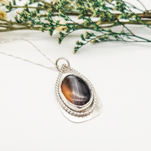 Load image into Gallery viewer, Sterling Silver and Banded Agate Pendant