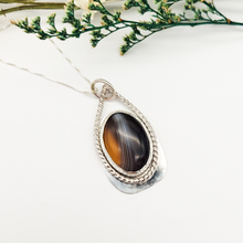 Load image into Gallery viewer, Sterling Silver and Banded Agate Pendant