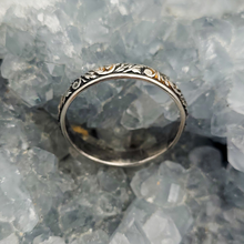 Load image into Gallery viewer, Sterling Silver Stacking Ring - Floral Scroll Pattern