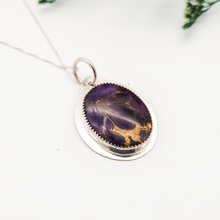 Load image into Gallery viewer, Sterling Silver and Amethyst Pendant - Amethyst with Bronze