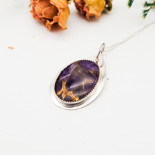 Load image into Gallery viewer, Sterling Silver and Amethyst Pendant - Amethyst with Bronze