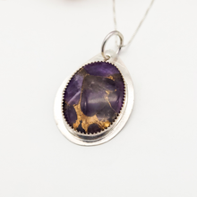 Load image into Gallery viewer, Sterling Silver and Amethyst Pendant - Amethyst with Bronze