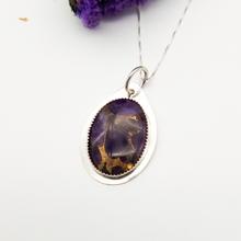 Load image into Gallery viewer, Sterling Silver and Amethyst Pendant - Amethyst with Bronze