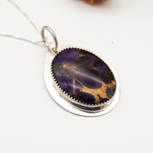 Load image into Gallery viewer, Sterling Silver and Amethyst Pendant - Amethyst with Bronze