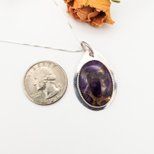 Load image into Gallery viewer, Sterling Silver and Amethyst Pendant - Amethyst with Bronze