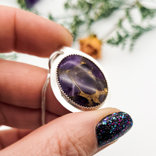 Load image into Gallery viewer, Sterling Silver and Amethyst Pendant - Amethyst with Bronze