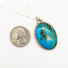 Load image into Gallery viewer, Sterling Silver and Turquoise Pendant