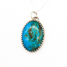 Load image into Gallery viewer, Sterling Silver and Turquoise Pendant