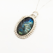 Load image into Gallery viewer, Sterling Silver and Labradorite Pendant