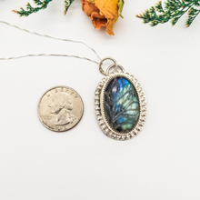 Load image into Gallery viewer, Sterling Silver and Labradorite Pendant