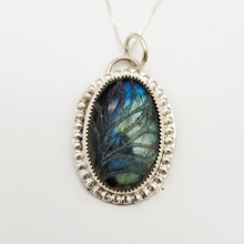 Load image into Gallery viewer, Sterling Silver and Labradorite Pendant