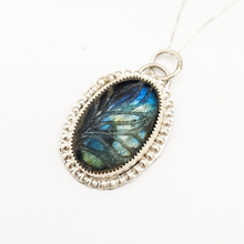 Load image into Gallery viewer, Sterling Silver and Labradorite Pendant