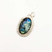 Load image into Gallery viewer, Sterling Silver and Labradorite Pendant
