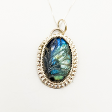 Load image into Gallery viewer, Sterling Silver and Labradorite Pendant