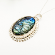 Load image into Gallery viewer, Sterling Silver and Labradorite Pendant