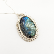 Load image into Gallery viewer, Sterling Silver and Labradorite Pendant