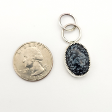 Load image into Gallery viewer, Sterling Silver and Snowflake Obsidian Pendant