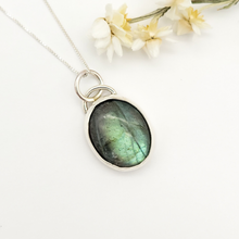 Load image into Gallery viewer, Sterling Silver and Labradorite Pendant