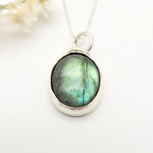 Load image into Gallery viewer, Sterling Silver and Labradorite Pendant
