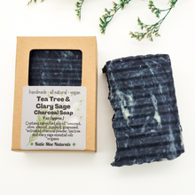 Load image into Gallery viewer, Tea tree charcoal facial soap