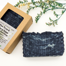 Load image into Gallery viewer, Tea Tree and Clary Sage Charcoal Soap
