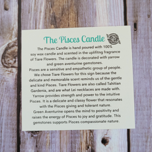 Load image into Gallery viewer, Pisces Candle Gift Set - Candle and Crystals for Zodiac Sign Pisces - Pisces Gemstones