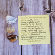 Load image into Gallery viewer, Crystals for zodiac sign gemini
