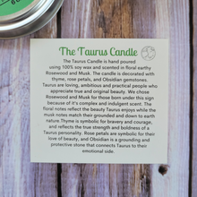 Load image into Gallery viewer, Taurus candle description