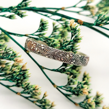 Load image into Gallery viewer, Sterling Silver Stacking Ring - Scrolling Vine Pattern