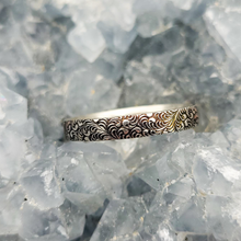 Load image into Gallery viewer, Sterling Silver Stacking Ring - Scrolling Vine Pattern