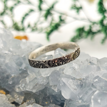 Load image into Gallery viewer, Sterling Silver Stacking Ring - Scrolling Vine Pattern