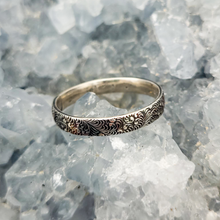 Load image into Gallery viewer, Sterling Silver Stacking Ring - Scrolling Vine Pattern