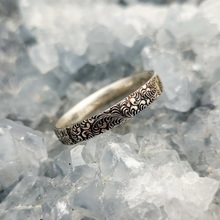 Load image into Gallery viewer, Sterling Silver Stacking Ring - Scrolling Vine Pattern