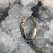 Load image into Gallery viewer, Sterling Silver Stacking Ring - Scrolling Vine Pattern