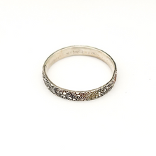Load image into Gallery viewer, Sterling Silver Stacking Ring - Scrolling Vine Pattern